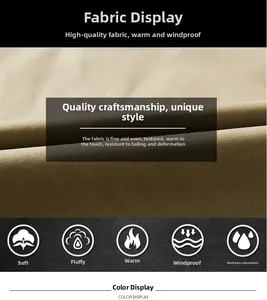 Detail of khaki twill cotton fabric showing durable texture, windproof and soft material