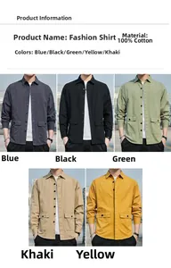 Close-up of dual flap pockets on 100% cotton long-sleeved work shirt for men