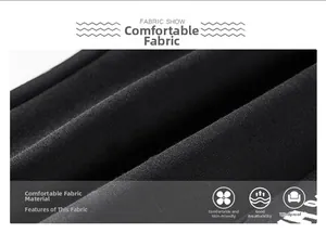 Gros plan sur la texture du tissu en coton noir respirant pour pantalon décontracté homme