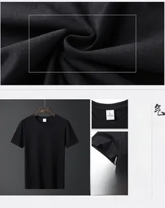 Macro detail of black ice porcelain cotton T-shirt neckline with size L label