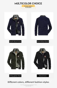 Three colors of men's winter corduroy fleece jackets with warm faux fur lining details