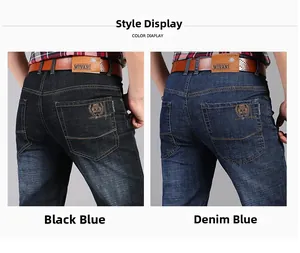 Dettagli delle tasche posteriori ricamate e delle etichette in pelle sui jeans