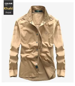 Détail de la chemise cargo kaki à manches longues avec broderie Free Spirit au torse