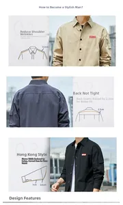 Detail of workwear shirt showing pattern adjustments for better shoulder and back fit