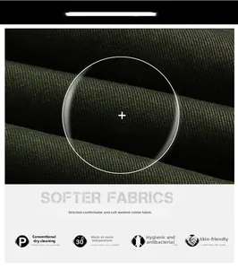 Close-up of washed cotton twill fabric texture on a black jacket with soft finish