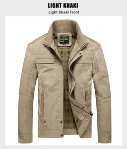 Detail view of khaki stand collar jacket with checkered lining and vintage embroidery