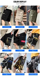 Collage of cargo shorts for men featuring multiple pockets and diverse camo patterns