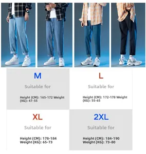 Guide des tailles pour jeans droits homme avec conseils sur la taille et le poids
