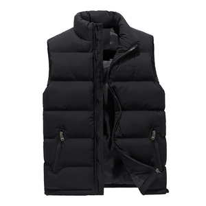 Gilet Imbottito da Uomo con Collo alla Coreana Invernale Caldo Antivento Giacca Senza Maniche Casual Trapuntata per Uso Quotidiano