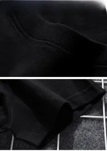 Detail of premium combed cotton t-shirt showing neckline and fine sewing craftsmanship