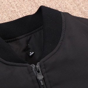 Men's slim fit winter down jacket featuring a black ribbed collar and durable windproof fabric
