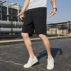 Short Décontracté pour Homme Nylon Élasthanne Élastique Mince Coupe Droite Été Plage Séchage Rapide Mode Tendance Coréenne Couleur Unie