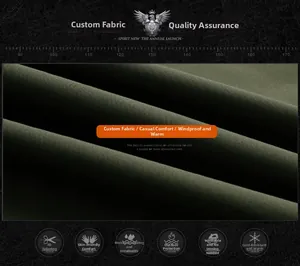 Detailed macro view of olive green high-density twill fabric for windproof hooded jackets