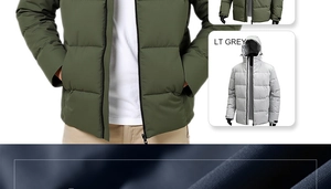 Detail view of winter padded jacket stitching, texture and multi-color fabric swatches