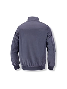 Herren Freizeit-Outdoor-Windjacke in Dunkelblau mit Rippbündchen und Stehkragen