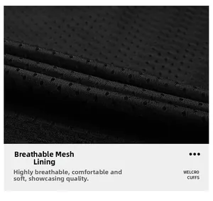 Close-up of black breathable honeycomb mesh lining for professional fishing vest