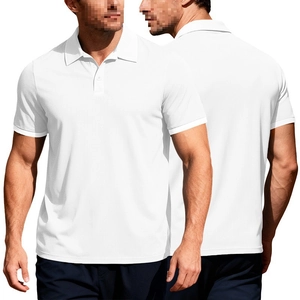 Macro detail of men's white polo shirt showing textured waffle fabric and collar design