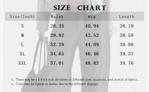 Detailed size guide table for women's high waist corduroy straight leg casual trousers
