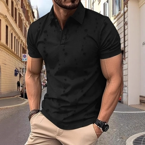 Herren Casual Kurzarm Polohemd Hohl Texturiert Atmungsaktiv Slim Fit Urban Mode Polo Top Für Sommer Alltag