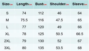 Tableau des tailles détaillé pour chemise à carreaux homme, mesures S à 3XL en cm