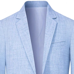 Hellblauer Herren-Freizeitblazer mit Strukturstoff und klassischem Revers-Design