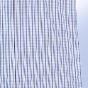Men's business casual short sleeve shirt featuring blue and white micro-check pattern fabric