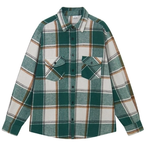 Men Casual Plaid Flannel Shirt Long Sleeve Button Down Lapel Collar Vintage Grid Shirt With Chest Pockets Daily Vacation