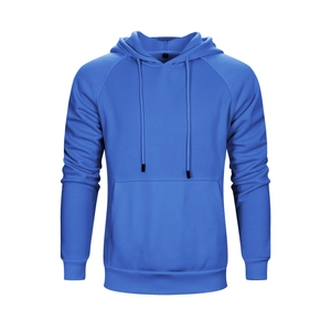 Sweat à capuche bleu roi classique pour homme avec manches raglan et poche kangourou