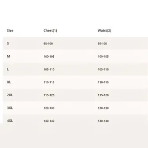 Size chart for brown casual jacket showing chest and waist measurements from S to 4XL