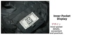 Detailed macro view of the inner pocket with size S label and vintage 1999 woven tag