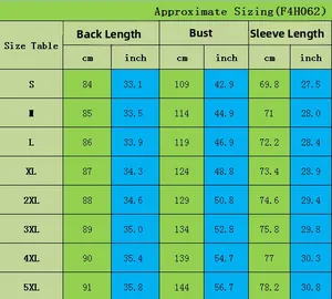 Detailed size chart for winter warm slim puffer vest showing S to 5XL measurements