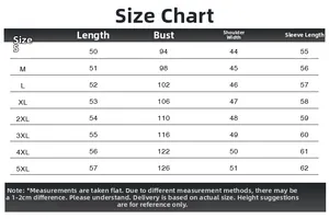 Size guide table for women denim jacket showing length, bust, and sleeve measurements