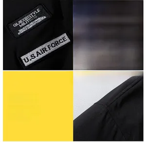 Detail der MA1-Militärjacke mit hochwertigen US-Air Force Stickereien und Aufnähern