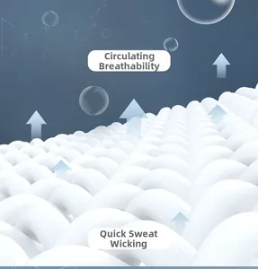 Macro detail of white honeycomb knit fabric showing breathable and fast-dry technology