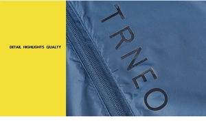 Detail shot of navy blue sun protection jacket with hidden zipper and textured fabric