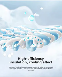 Microscopic view of cooling ice silk fabric with breathable fiber structure for beach shorts