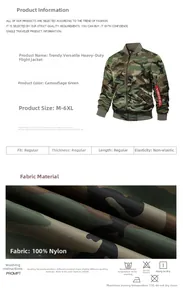 Détail de la veste aviateur MA1 camouflage montrant la texture du nylon et la poche de manche