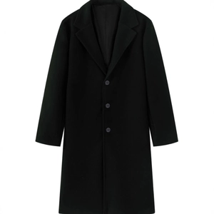 Cappotto da Uomo Business Fashion Monopetto Lungo in Stile Britannico Giacca a Vento in Poliestere Cappotto Invernale Casual