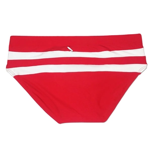Maillot de bain rouge à rayures pour homme avec tissu séchage rapide et poche zippée
