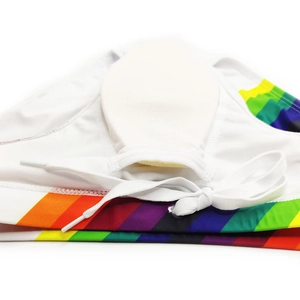 Detail view of men's swim briefs showing white inner lining and braided drawstring