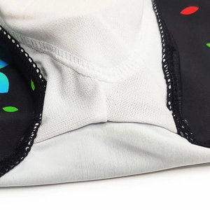 Detail of breathable white mesh lining and flat-lock stitching on men's swim briefs