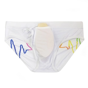 Detailansicht der Herren Badehose mit Innentasche und herausnehmbarem Schwamm-Polster-Cup