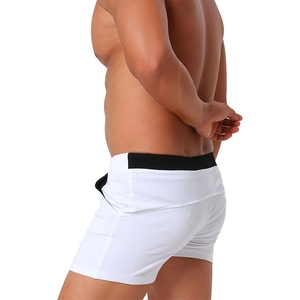 Detail of men's cotton boxers showing elastic waistband and premium stitching