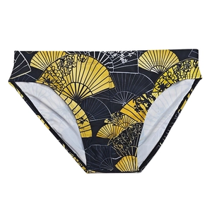 Maillot de bain pour hommes à motif d'éventail japonais, séchage rapide et élégant