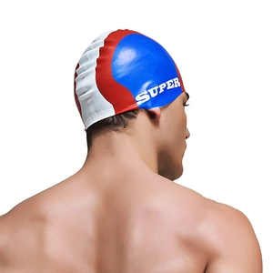 Professional Printed Silicone Swimming Cap High Elasticity Waterproof Comfortable Swim Hat For Adult Men Women Water Sports