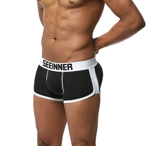 Boxer da uomo con coppa push-up e imbottitura per glutei per una silhouette sollevata