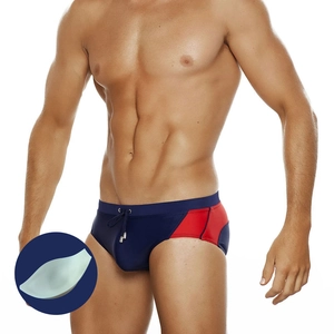 Maillot de Bain Homme Mode Bloc de Couleur Avec Coussinet Amovible Cordon de Serrage Taille Basse Nylon Élasthanne Pour Plage Piscine