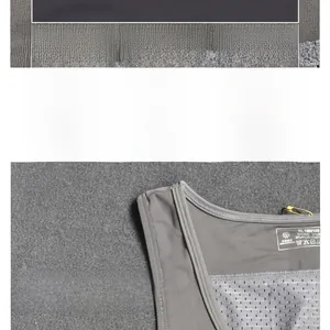 Dettaglio del body grigio in rete con texture in nylon ed etichetta della taglia XL