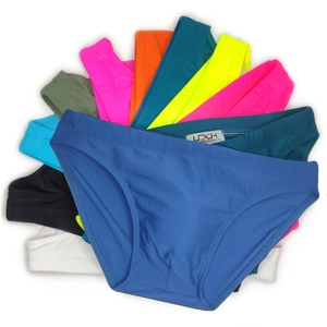Slips de bain sport pour hommes en plusieurs couleurs avec poche profilée et coupe haute