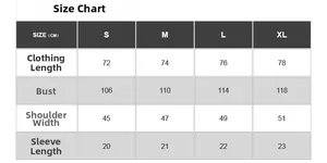 Detailed size chart for men's business casual short sleeve polo shirt in centimeters